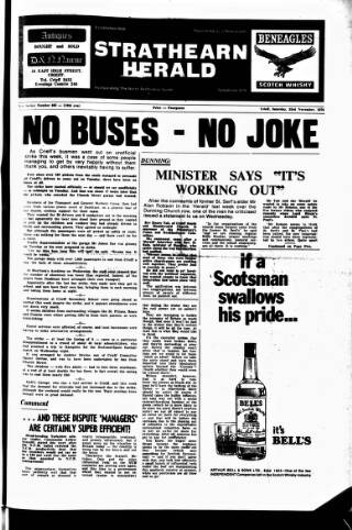 cover page of Strathearn Herald published on November 23, 1974