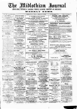 cover page of Mid-Lothian Journal published on December 25, 1896