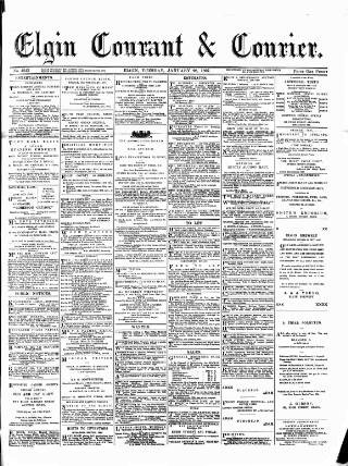 cover page of Elgin Courant, and Morayshire Advertiser published on January 26, 1897