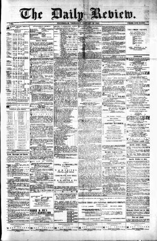 cover page of Daily Review (Edinburgh) published on January 26, 1882