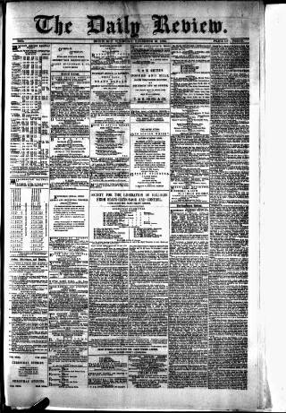 cover page of Daily Review (Edinburgh) published on November 23, 1882