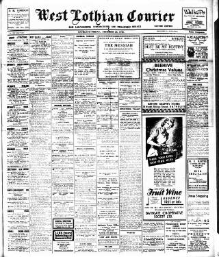 cover page of West Lothian Courier published on December 25, 1942