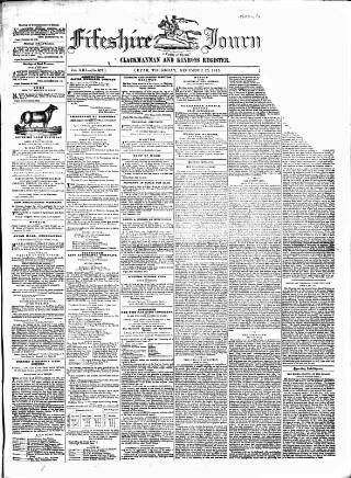 cover page of Fifeshire Journal published on December 25, 1845