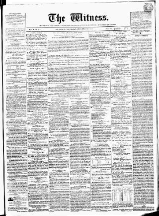 cover page of Witness (Edinburgh) published on December 25, 1844