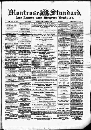 cover page of Montrose Standard published on December 25, 1896