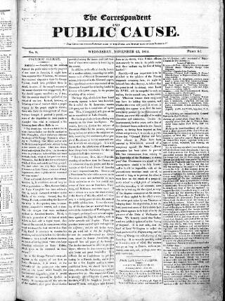 cover page of Public Cause published on November 23, 1814