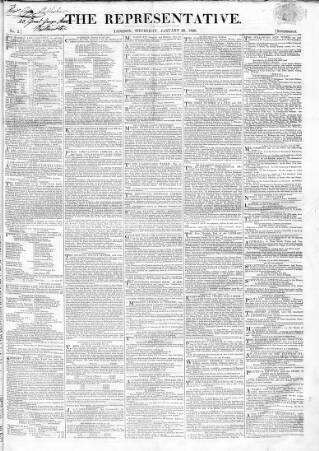 cover page of Representative 1826 published on January 26, 1826