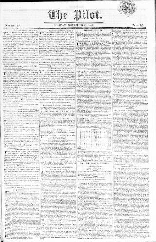 cover page of Pilot (London) published on November 23, 1812