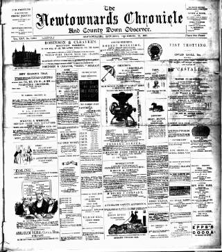 cover page of Newtownards Chronicle & Co. Down Observer published on December 25, 1897