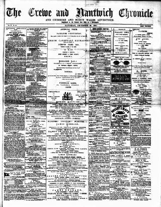 cover page of Crewe Chronicle published on December 25, 1880