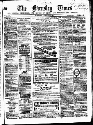 cover page of Barnsley Independent published on January 26, 1867