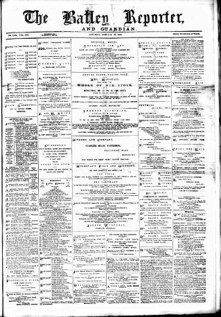 cover page of Batley Reporter and Guardian published on January 26, 1889