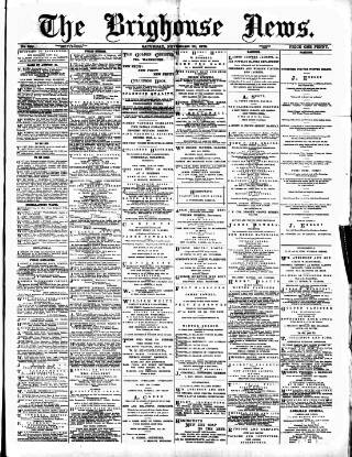 cover page of Brighouse News published on November 23, 1878