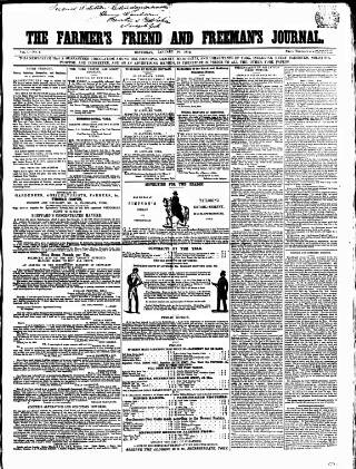 cover page of Farmer's Friend and Freeman's Journal published on January 26, 1850