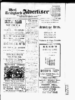 cover page of West Bridgford Advertiser published on November 23, 1918