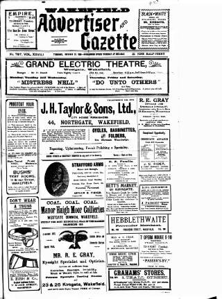 cover page of Wakefield Advertiser & Gazette published on November 23, 1915