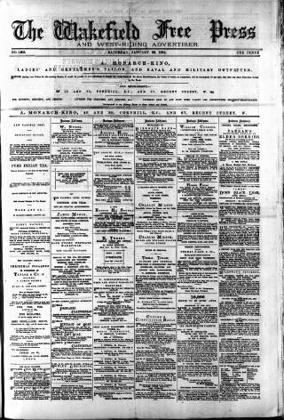 cover page of Wakefield Free Press published on January 26, 1884