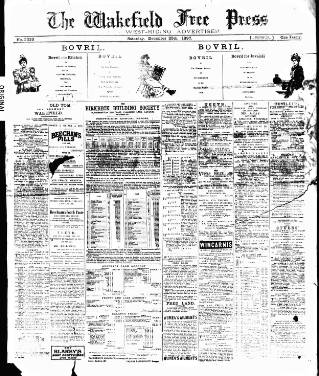 cover page of Wakefield Free Press published on December 25, 1897