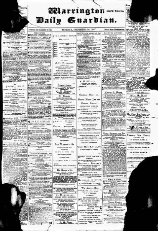 cover page of Warrington Daily Guardian published on December 20, 1897