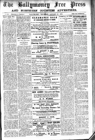 cover page of Ballymoney Free Press and Northern Counties Advertiser published on January 26, 1933