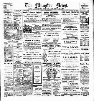 cover page of Munster News published on December 25, 1912