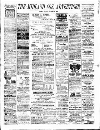 cover page of Midland Counties Advertiser published on December 25, 1890