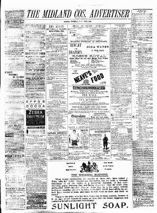 cover page of Midland Counties Advertiser published on November 23, 1893