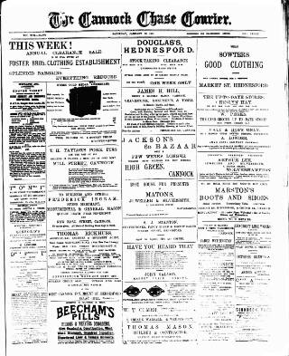 cover page of Cannock Chase Courier published on January 26, 1901