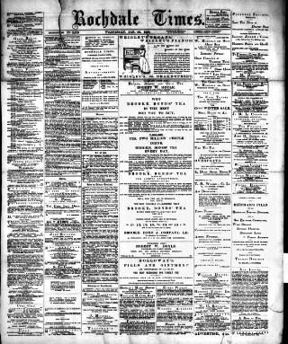 cover page of Rochdale Times published on January 26, 1898