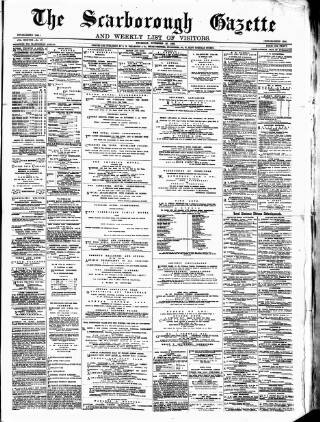 cover page of Scarborough Gazette published on November 23, 1882