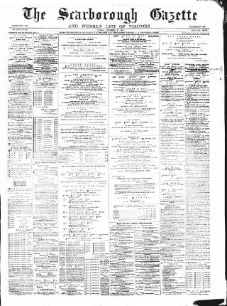 cover page of Scarborough Gazette published on December 25, 1890