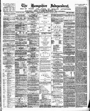 cover page of Hampshire Independent published on January 26, 1887