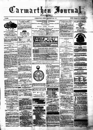 cover page of Carmarthen Journal published on January 26, 1877