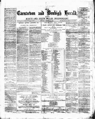 cover page of Caernarvon & Denbigh Herald published on December 25, 1875