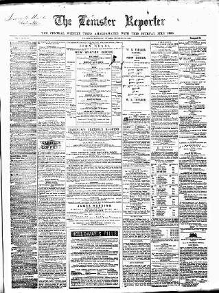 cover page of Leinster Reporter published on November 23, 1870