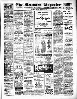 cover page of Leinster Reporter published on January 26, 1901