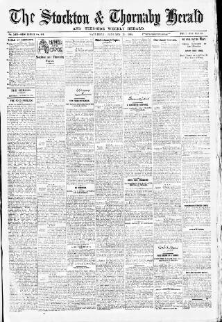 cover page of Stockton Herald, South Durham and Cleveland Advertiser published on January 26, 1918