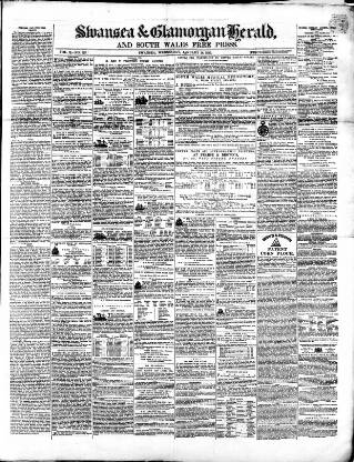 cover page of Swansea and Glamorgan Herald published on January 26, 1859