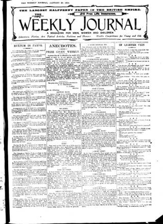 cover page of Weekly Journal (Hartlepool) published on January 26, 1906