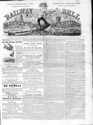 cover page of Railway Bell and London Advertiser published on November 23, 1844