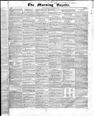 cover page of Morning Gazette published on November 23, 1837