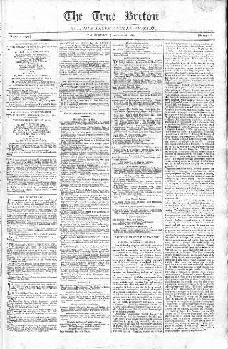 cover page of True Briton published on January 26, 1804