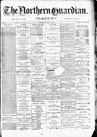 cover page of Northern Guardian (Hartlepool) published on November 23, 1892