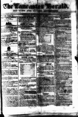 cover page of Lancaster Herald and Town and County Advertiser published on January 14, 1832