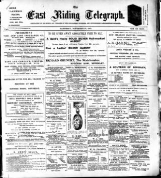 cover page of East Riding Telegraph published on November 23, 1901