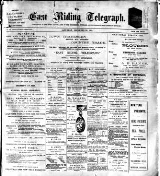 cover page of East Riding Telegraph published on December 28, 1901