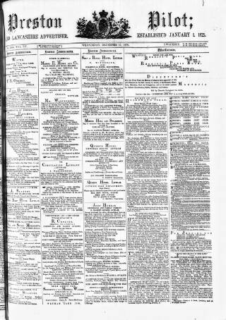 cover page of Preston Pilot published on December 17, 1879