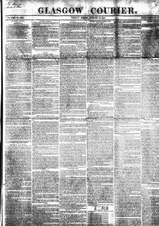 cover page of Glasgow Courier published on November 23, 1848