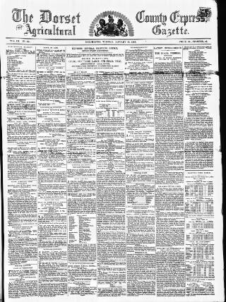 cover page of Dorset County Express and Agricultural Gazette published on January 26, 1858