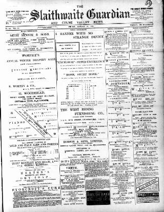 cover page of Colne Valley Guardian published on January 26, 1900